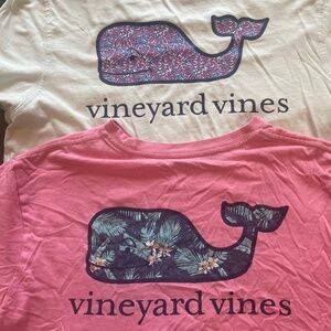 Vineyard Vines Shirt (woman M white, childrens XL pink)